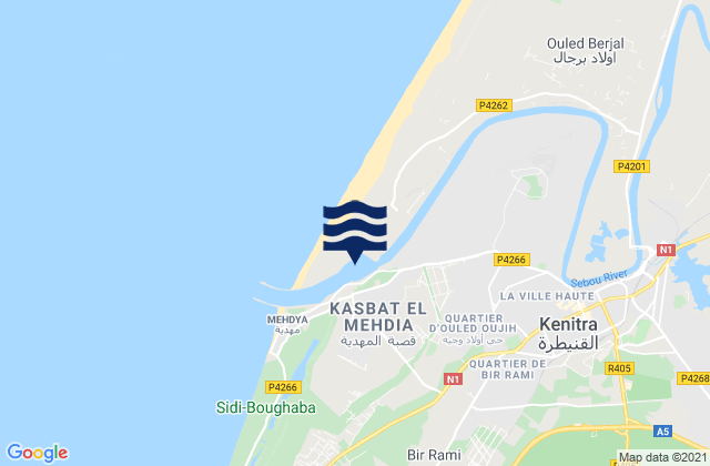 Mappa delle maree di Kenitra, Morocco