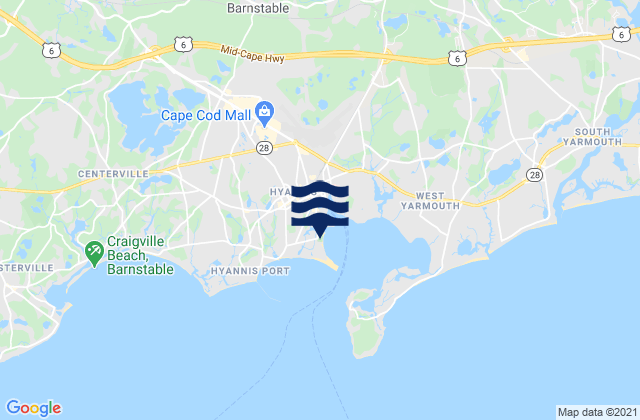 Mappa delle maree di Kennedy Memorial, United States