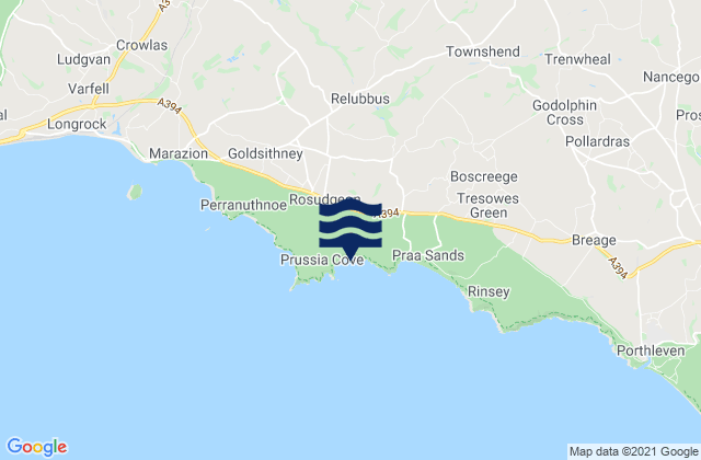Mappa delle maree di Kenneggy Cove, United Kingdom