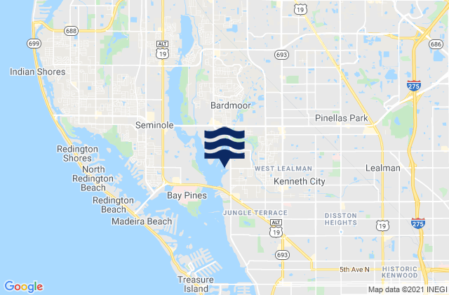 Mappa delle maree di Kenneth City, United States