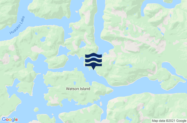 Mappa delle maree di Kenneth Passage, Canada