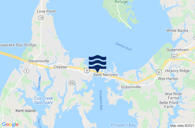 Mappa delle maree di Kent Island Narrows (highway bridge), United States