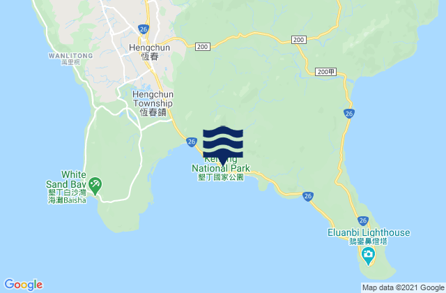 Mappa delle maree di Kenting, Taiwan