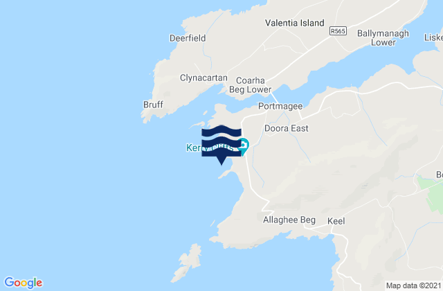 Mappa delle maree di Kerry Cliffs Portmagee, Ireland