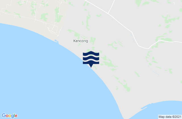 Mappa delle maree di Kesambilerenkrajan, Indonesia