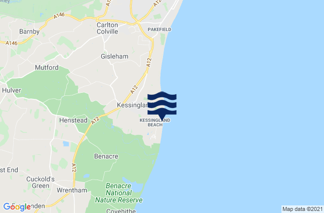 Mappa delle maree di Kessingland Beach, United Kingdom