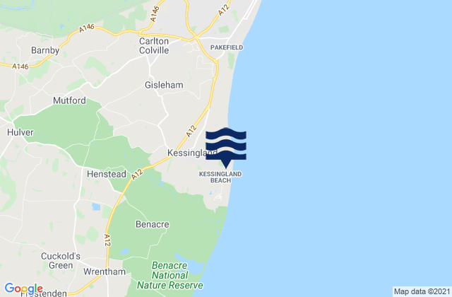 Mappa delle maree di Kessingland, United Kingdom