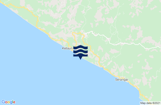 Mappa delle maree di Ketahun, Indonesia