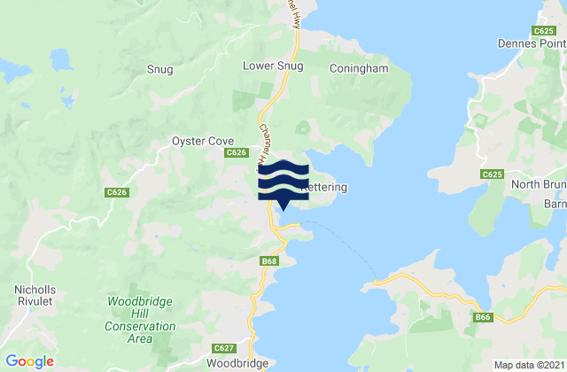 Mappa delle maree di Kettering, Australia