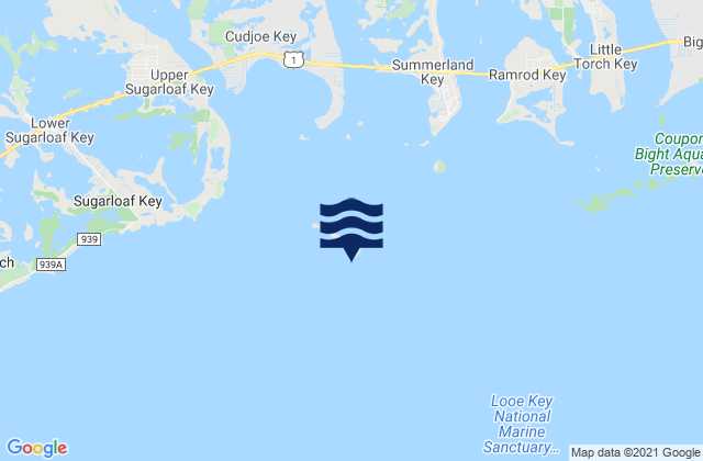 Mappa delle maree di Key Lois Southeast End, United States