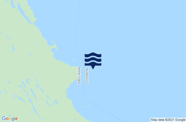 Mappa delle maree di Keyask Island, Canada