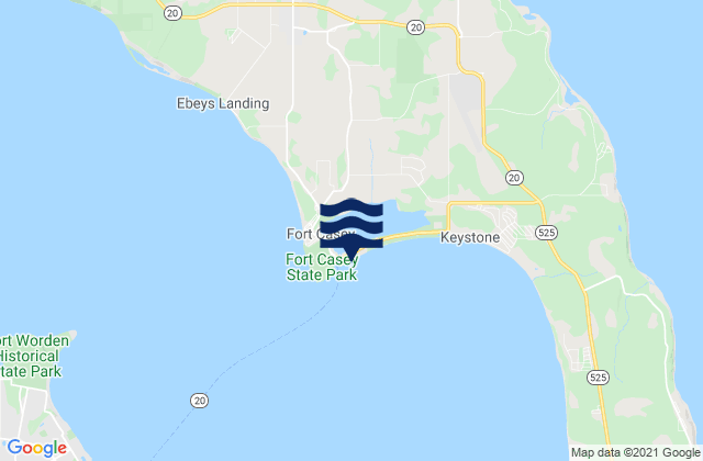 Mappa delle maree di Keystone Harbor (Admiralty Head), United States