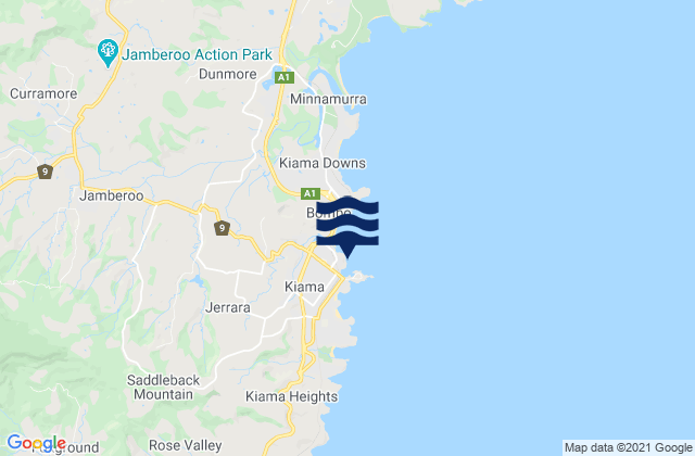 Mappa delle maree di Kiama, Australia