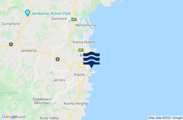 Mappa delle maree di Kiama Pool, Australia