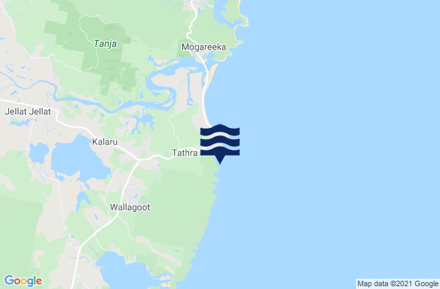 Mappa delle maree di Kianinny Bay, Australia