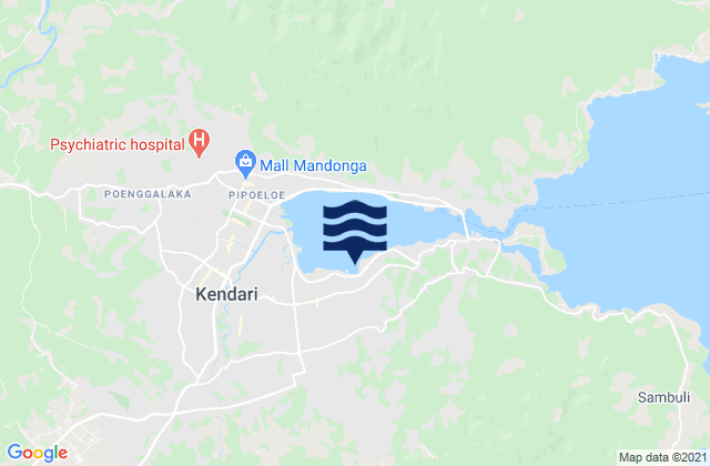 Mappa delle maree di Kijang, Indonesia