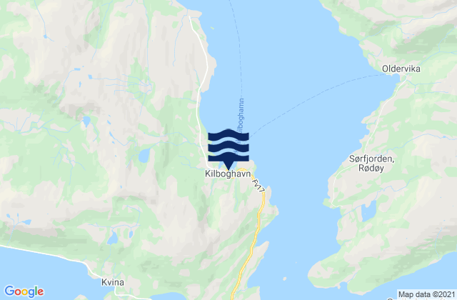 Mappa delle maree di Kilboghamn, Norway
