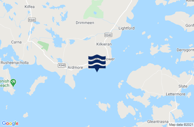 Mappa delle maree di Kilkieran Bay, Ireland