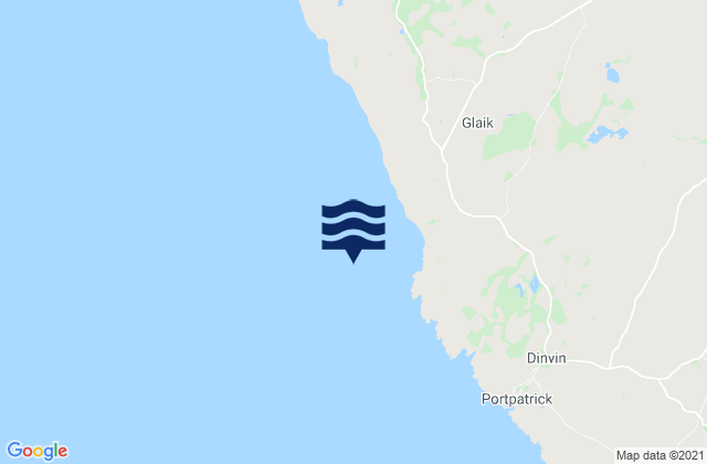 Mappa delle maree di Killantringan Bay, United Kingdom