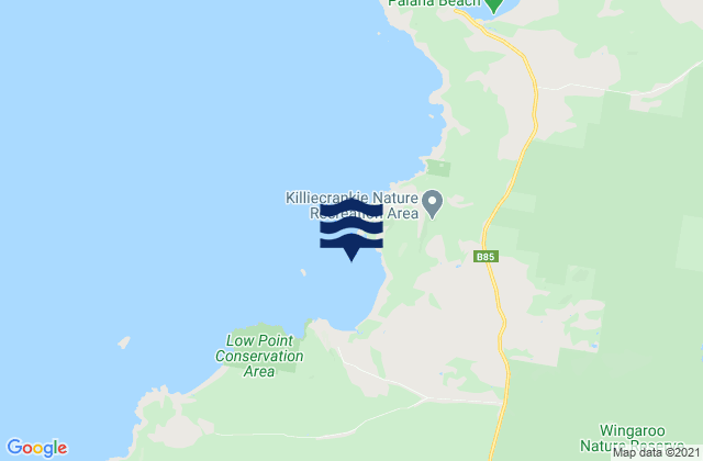 Mappa delle maree di Killiecrankie Bay, Australia