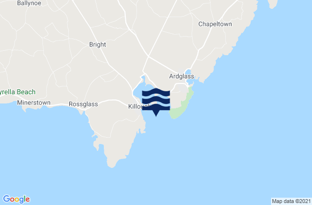 Mappa delle maree di Killough Bay, United Kingdom