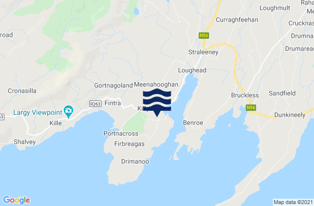 Mappa delle maree di Killybegs, Ireland