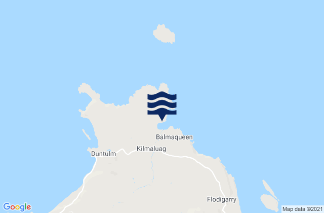 Mappa delle maree di Kilmaluag Bay, United Kingdom