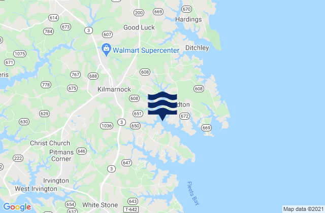 Mappa delle maree di Kilmarnock, United States