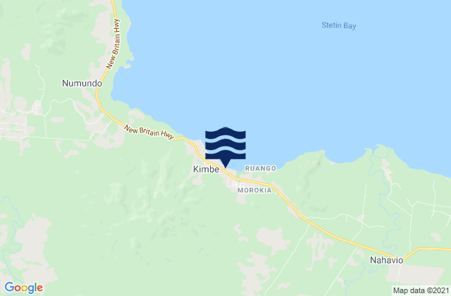 Mappa delle maree di Kimbe, Papua New Guinea