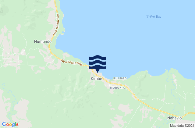 Mappa delle maree di Kimbe, Papua New Guinea