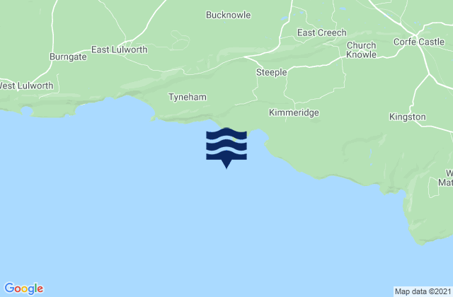Mappa delle maree di Kimmeridge Bay, United Kingdom