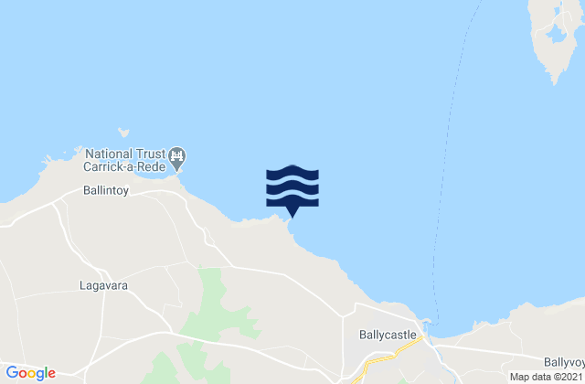 Mappa delle maree di Kinbane Head, United Kingdom
