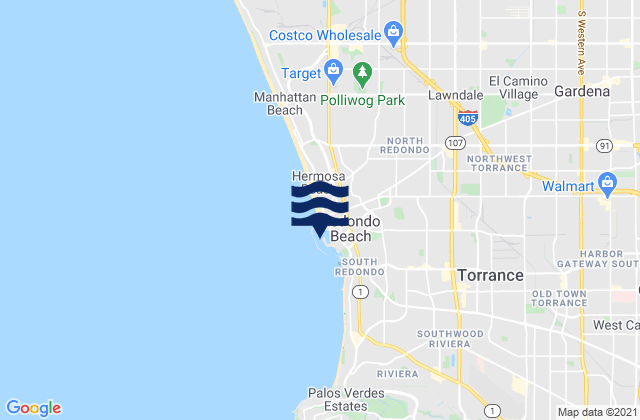 Mappa delle maree di King Harbor Santa Monica Bay, United States