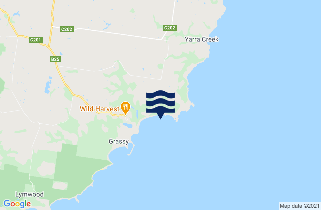 Mappa delle maree di King Island (Grassy), Australia