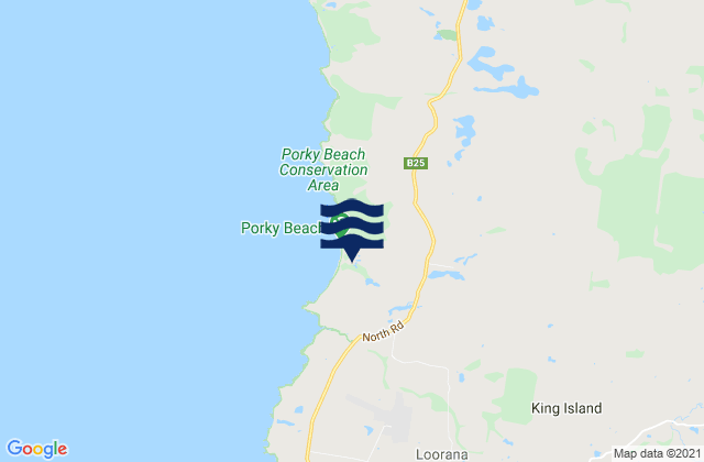 Mappa delle maree di King Island, Australia