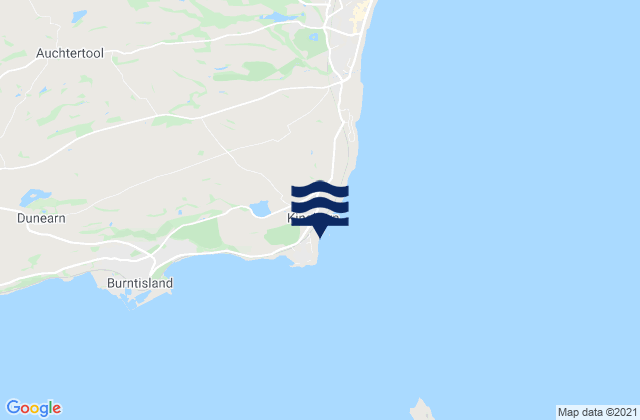 Mappa delle maree di Kinghorn Beach, United Kingdom