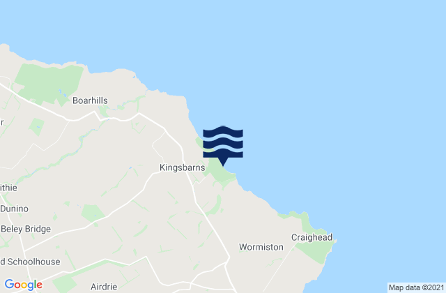 Mappa delle maree di Kingsbarns Beach, United Kingdom