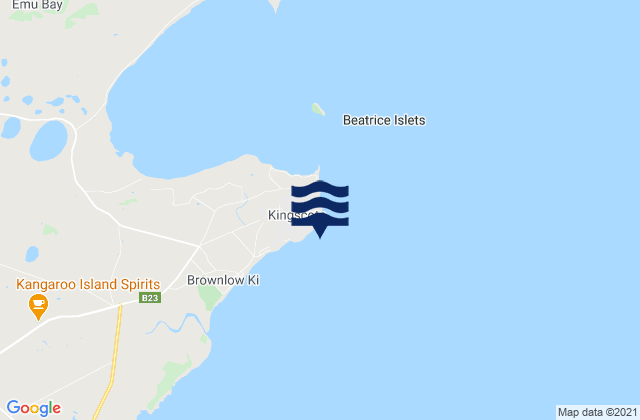 Mappa delle maree di Kingscote, Australia