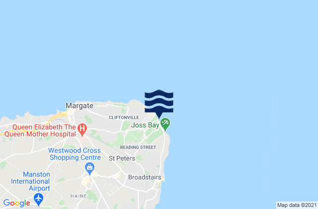 Mappa delle maree di Kingsgate Bay Beach, United Kingdom