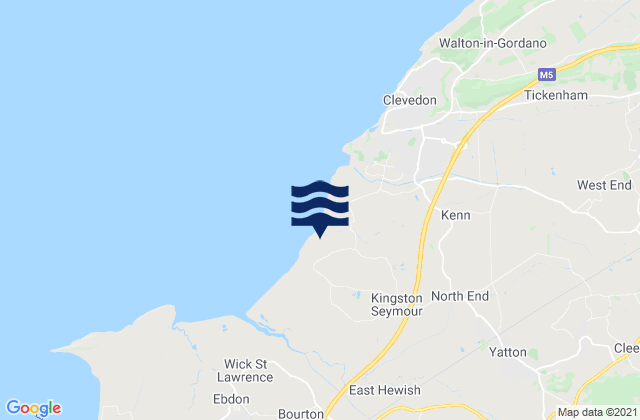 Mappa delle maree di Kingston Seymour, United Kingdom