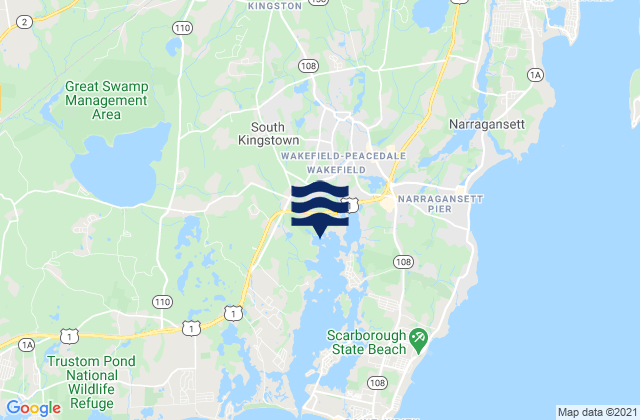 Mappa delle maree di Kingston, United States