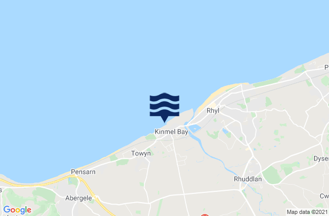 Mappa delle maree di Kinmel Bay Beach, United Kingdom
