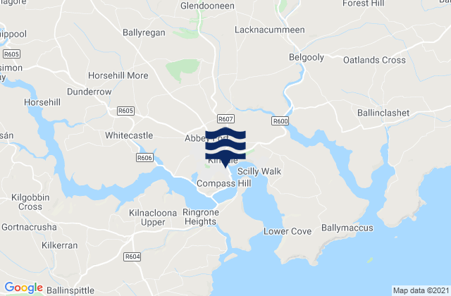 Mappa delle maree di Kinsale, Ireland