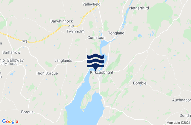 Mappa delle maree di Kirkcudbright, United Kingdom