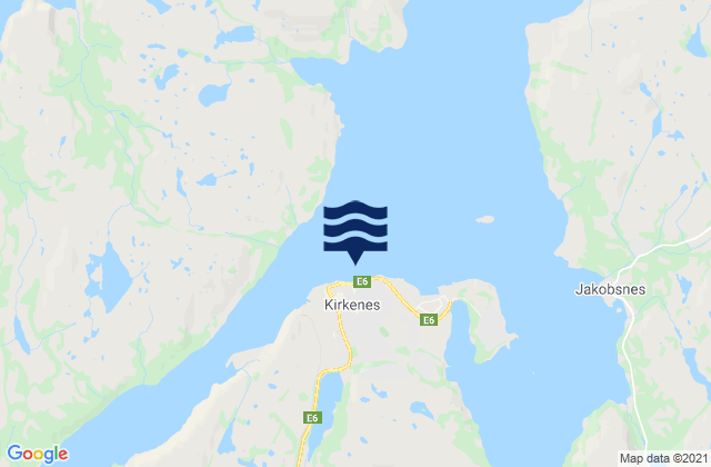 Mappa delle maree di Kirkenes, Norway