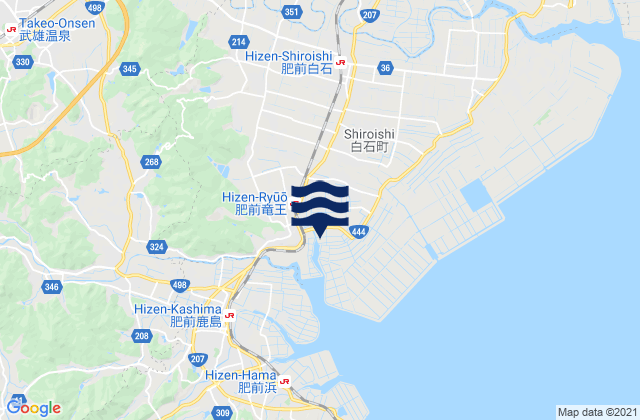 Mappa delle maree di Kishima-gun, Japan