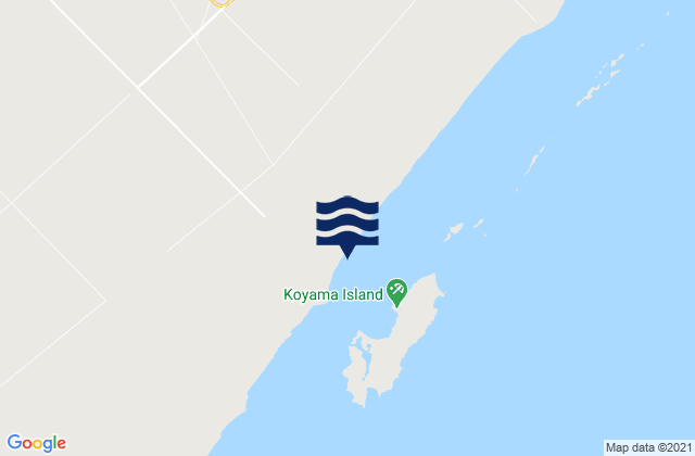 Mappa delle maree di Kismaayo, Somalia