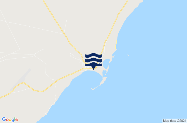 Mappa delle maree di Kismayo, Somalia