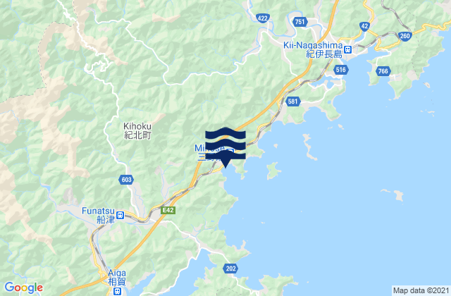 Mappa delle maree di Kitamuro-gun, Japan