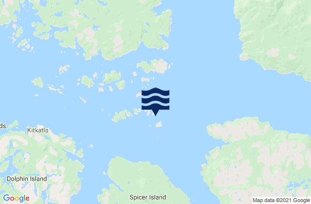 Mappa delle maree di Kitkatla Islands, Canada